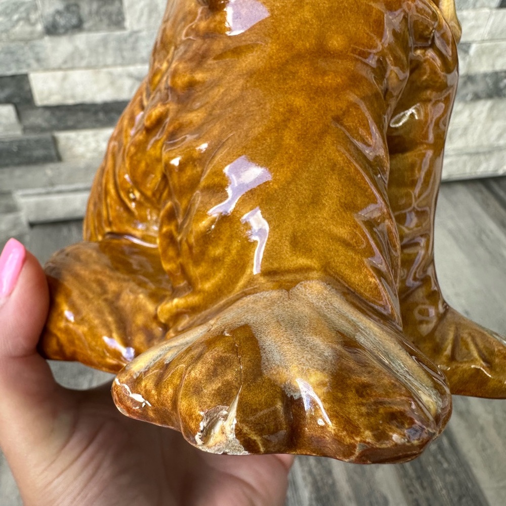 Blonde Cocker Spaniel Life Like Ceramic Sitting Dog  Figurine 9” Royal Haegee? - Picture 14 of 17